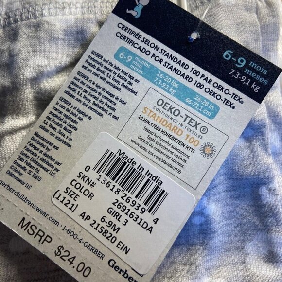 3/$15 Gerber 3Pc Baby Purfectly Wild Short Sleeve Onesies® - Picture 4 of 5